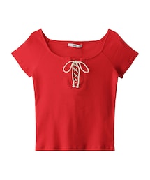 GRL | レースアップテレコトップス(Tシャツ/カットソー)