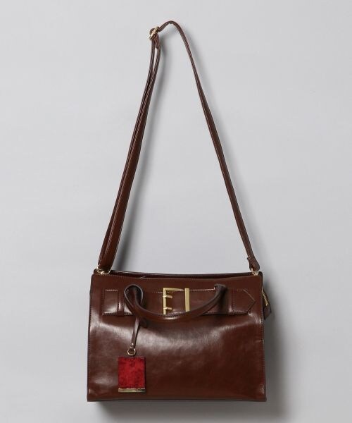 JEANASIS（ジーナシス）の「ベルトスクエアトート（バッグ・ブラック()/ブラウン()/ネイビー()・FREE）」の6枚目の写真