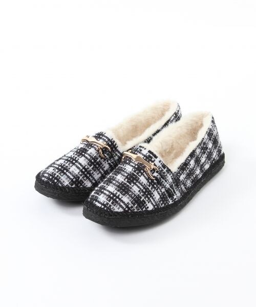 BLISS POINT(ブリスポイント)の「ムートンビットエスパ10(シューズ・ブラック/キャメル/グリーン/チェック・M(23~23.5cm)/L(24~24.5cm))」の5枚目の写真