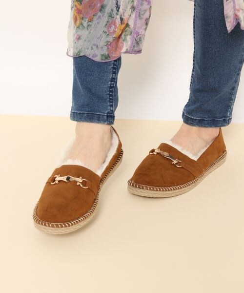 BLISS POINT(ブリスポイント)の「ムートンビットエスパ10(シューズ・ブラック/キャメル/グリーン/チェック・M(23~23.5cm)/L(24~24.5cm))」の3枚目の写真