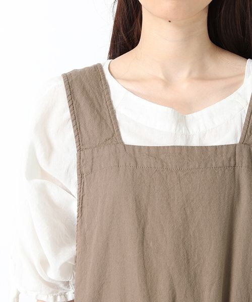 studio CLIP（スタディオクリップ）の「コットンリネンクロス2WAYワンピース（ワンピース/ドレス・ベージュ/ネイビー・F）」の5枚目の写真