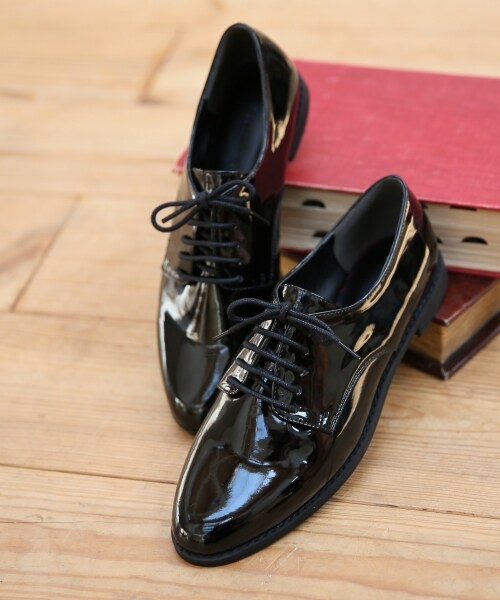 GLOBAL WORK（グローバルワーク）の「レースアップシューズ（シューズ・ホワイト/ブラック/ブラックスタッズ/ブラウン・S(22-22.5cm)/M(23-23.5cm)/L(24-24.5cm)）」の2枚目の写真