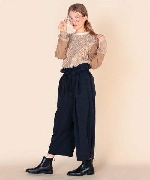 RNA-N（アールエヌエーエヌ）の「＜予約＞ロークロッチツイルルーズパンツ（パンツ・レディース・ベージュ/ネイビー/杢グレー・M）」の12枚目の写真