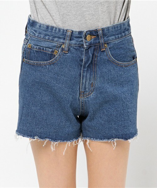 archives（アルシーヴ）の「カットオフデニムショートパンツ（デニムパンツ・レディース・ネイビー/ロイヤルブルー・SMALL/MEDIUM）」の6枚目の写真