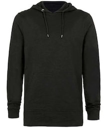 TOPMAN | Black Slub Overhead Hoodie(スウェット)