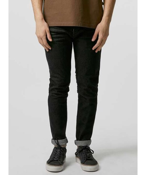 TOPMAN（トップマン）の「LTD Washed Black Stretch Skinny Selvedge Jeans（デニムパンツ・メンズ・Black・32S/32L/34L）」の6枚目の写真