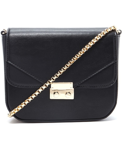 FOREVER 21(フォーエバー トゥエンティーワン)の「FOREVER 21 Chain Faux Leather Crossbody(ショルダーバッグ・レディース・Black/Pink・ONE SIZE)」の12枚目の写真