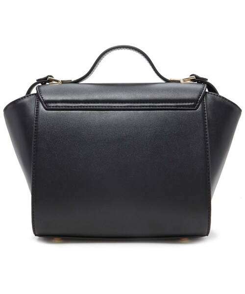 FOREVER 21(フォーエバー トゥエンティーワン)の「FOREVER 21 Faux Leather Trapeze Satchel(ショルダーバッグ・レディース・Black/Yellow・ONE SIZE)」の10枚目の写真