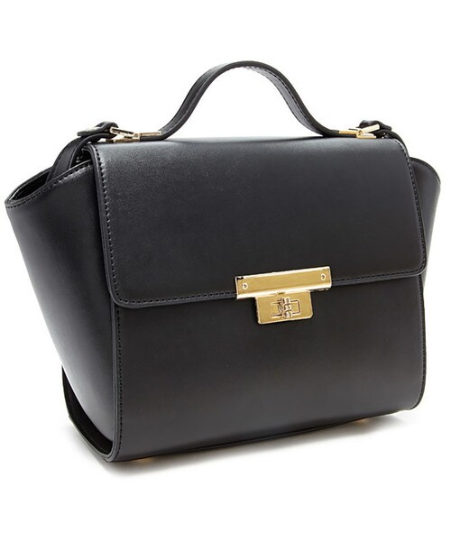 FOREVER 21(フォーエバー トゥエンティーワン)の「FOREVER 21 Faux Leather Trapeze Satchel(ショルダーバッグ・レディース・Black/Yellow・ONE SIZE)」の6枚目の写真