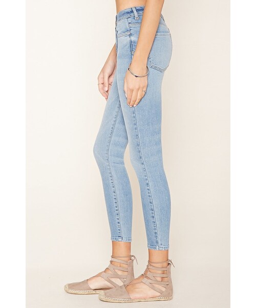FOREVER 21（フォーエバー トゥエンティーワン）の「FOREVER 21 Low-Rise Skinny Jeans（デニムパンツ・レディース・Blue・24/25/26/27/28/29/30/31）」の4枚目の写真
