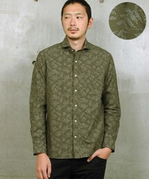 MEN'S BIGI | 【2016-17A/W新作】 リーフ柄ジャガードシャツ(シャツ/ブラウス)