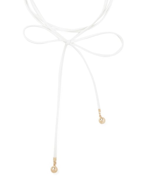 FOREVER 21（フォーエバー トゥエンティーワン）の「FOREVER 21 Faux Suede Bolo Tie Choker（ネックレス・レディース・Red/White・ONE SIZE）」の7枚目の写真