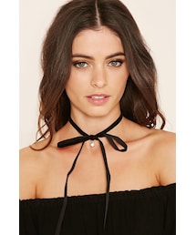 FOREVER 21 | FOREVER 21 Velvet Bow Choker(ネックレス)