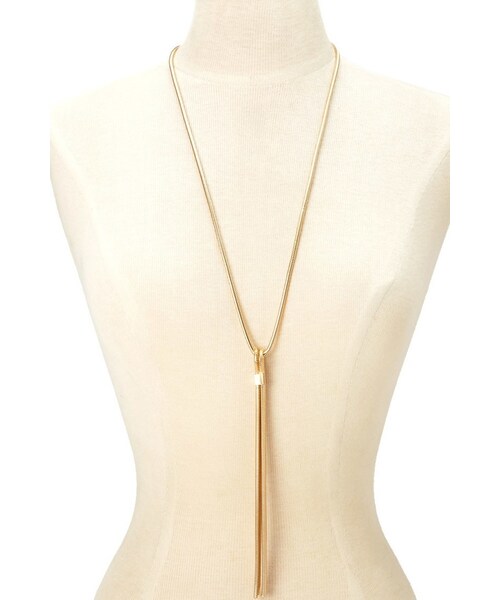 FOREVER 21（フォーエバー トゥエンティーワン）の「FOREVER 21 Lariat Longline Necklace（ネックレス・レディース・Gold・ONE SIZE）」の2枚目の写真