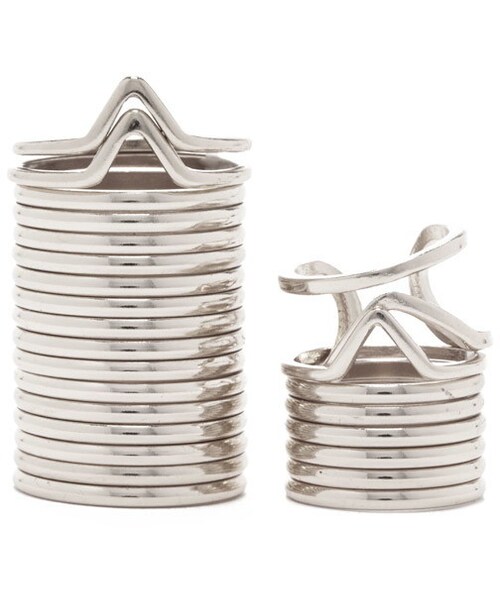 FOREVER 21（フォーエバー トゥエンティーワン）の「FOREVER 21 Chevron Midi Ring Set（リング・レディース・Gold/Silver・ML/SM）」の3枚目の写真