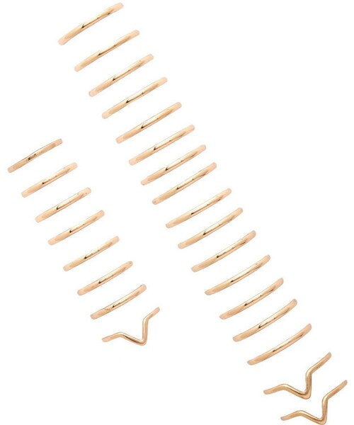 FOREVER 21（フォーエバー トゥエンティーワン）の「FOREVER 21 Chevron Midi Ring Set（リング・レディース・Gold/Silver・ML/SM）」の6枚目の写真