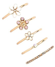 FOREVER 21 | FOREVER 21 Rhinestone Flower Ring Set(リング)