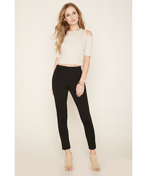 FOREVER 21（フォーエバー トゥエンティーワン）の「FOREVER 21 Flat-Front Skinny Pants（その他パンツ・レディース・Black/Brown・M/L）」の5枚目の写真