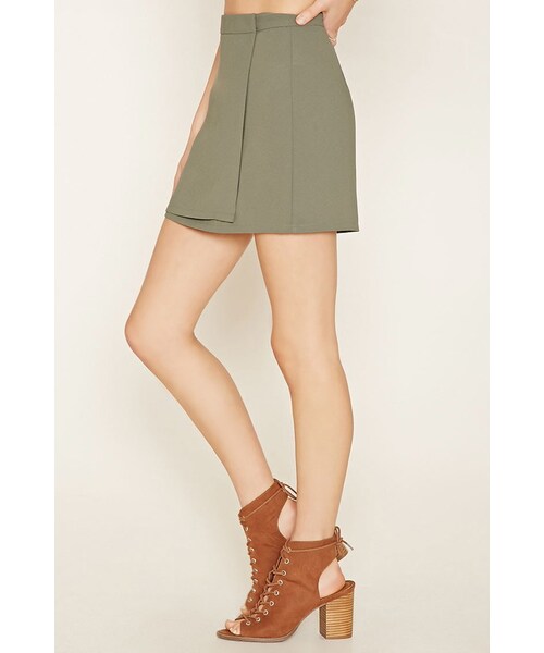 FOREVER 21(フォーエバー トゥエンティーワン)の「FOREVER 21 Mini Wrap Skirt(スカート・レディース・Black/Green/Brown・S/M/L)」の7枚目の写真