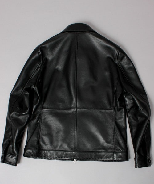 MEN'S BIGI（メンズビギ）の「【Safari（サファリ）11月号 P332 掲載商品】ラムレザージャケット/大人レザー（ライダースジャケット・メンズ・ブラック/ネイビー/キャメル・S/M/L）」の11枚目の写真