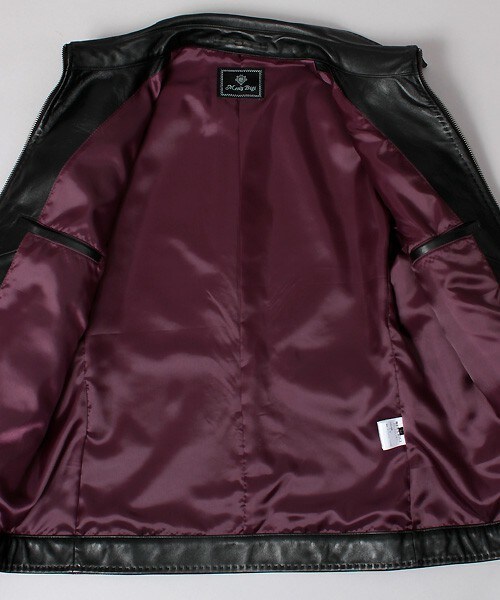 MEN'S BIGI（メンズビギ）の「【Safari（サファリ）11月号 P332 掲載商品】ラムレザージャケット/大人レザー（ライダースジャケット・メンズ・ブラック/ネイビー/キャメル・S/M/L）」の21枚目の写真