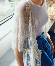 DHOLIC | フラワーレースローブ(その他アウター)