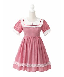 DearMyLove マイメロディワンピース ピンクチェック M 新品 夢展望 DearMyLove サンリオ マイメロワンピース L