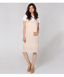 mysty woman | テレコTシャツ×ジョーゼットキャミソールワンピース(ワンピース/ドレス)