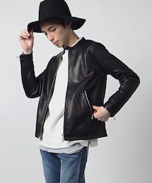 大きいサイズ　フリークスストア ゴートレザー　XL　シングルライダーズ　やぎ　黒 FREAK'S STORE（フリークスストア）の「[送料無料]予約商品 ゴート