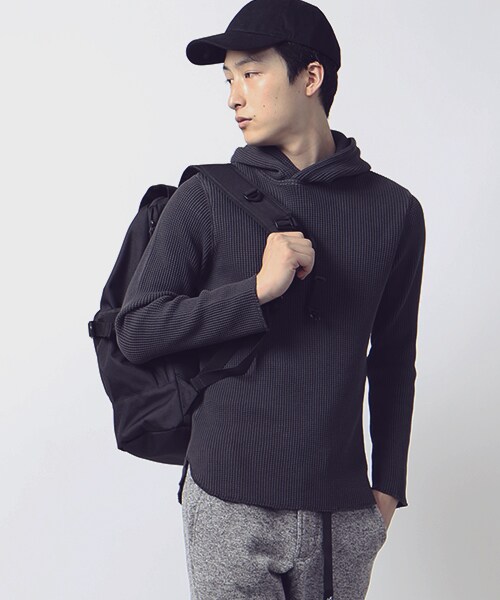 FREAK'S STORE（フリークスストア）の「[送料無料]予約商品 ピグメントビッグワッフルパーカー（トップス・メンズ・オフホワイト/チャコールグレー/ブラウン/オリーブ・M/L）」の2枚目の写真