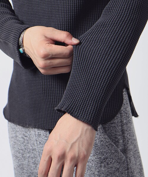 FREAK'S STORE（フリークスストア）の「[送料無料]予約商品 ピグメントビッグワッフルパーカー（トップス・メンズ・オフホワイト/チャコールグレー/ブラウン/オリーブ・M/L）」の7枚目の写真