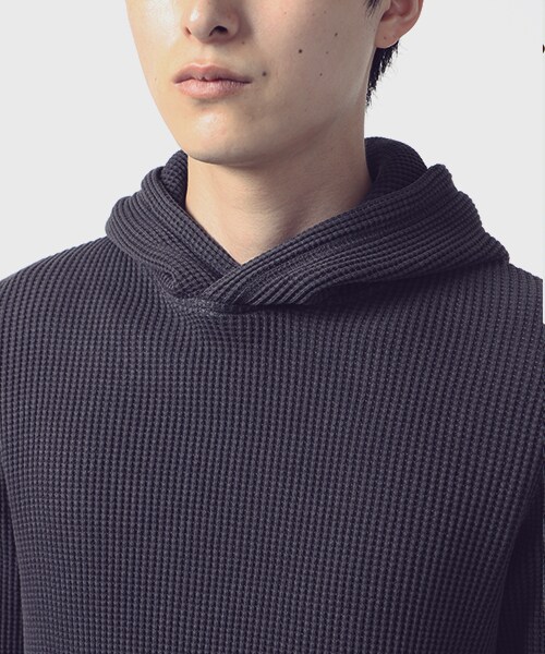 FREAK'S STORE（フリークスストア）の「[送料無料]予約商品 ピグメントビッグワッフルパーカー（トップス・メンズ・オフホワイト/チャコールグレー/ブラウン/オリーブ・M/L）」の5枚目の写真