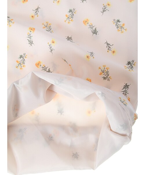 w closet(ダブルクローゼット)の「小花柄ジョーゼットセットアップ(その他・レディース・Lグレー/ブラック・FREE)」の10枚目の写真