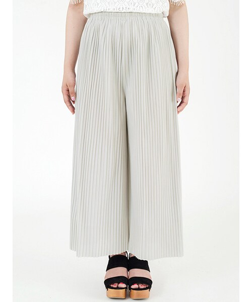 w closet（ダブルクローゼット）の「プリーツパンツ（パンツ・レディース・ラベンダー/サックスグレー/カーキ・FREE）」の4枚目の写真
