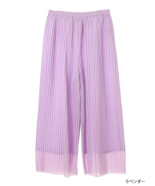 w closet（ダブルクローゼット）の「プリーツパンツ（パンツ・レディース・ラベンダー/サックスグレー/カーキ・FREE）」の3枚目の写真