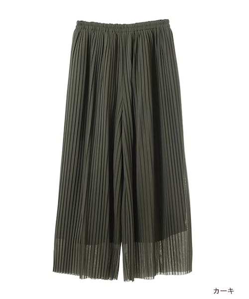 w closet（ダブルクローゼット）の「プリーツパンツ（パンツ・レディース・ラベンダー/サックスグレー/カーキ・FREE）」の2枚目の写真