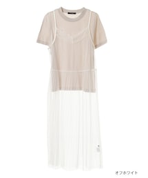 w closet | ドットチュールワンピース×Tシャツセット(ワンピース/ドレス)