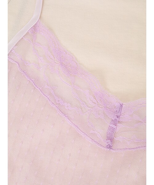 w closet（ダブルクローゼット）の「ドットチュールワンピース×Tシャツセット（ワンピース/ドレス・レディース・オフホワイト/ピンク/ボルドー オンライン先行カラー/ブラック・FREE）」の10枚目の写真