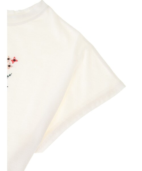 w closet(ダブルクローゼット)の「刺繍入りフレンチスリーブプルオーバー(トップス・レディース・オフホワイト/プラム/スミクロ・FREE)」の8枚目の写真