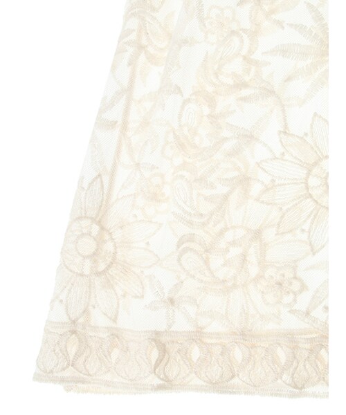 w closet（ダブルクローゼット）の「総刺繍チュールガウン（トップス・レディース・エクリュ/ブラック・FREE）」の8枚目の写真