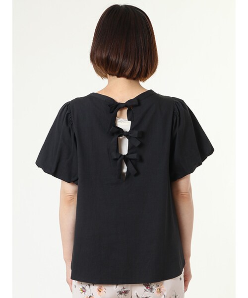 w closet（ダブルクローゼット）の「リボン付きバルーンスリーブプルオーバー（トップス・レディース・オレンジベージュ/ボルドー/ブラック・FREE）」の6枚目の写真