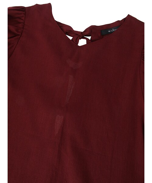 w closet（ダブルクローゼット）の「リボン付きバルーンスリーブプルオーバー（トップス・レディース・オレンジベージュ/ボルドー/ブラック・FREE）」の7枚目の写真