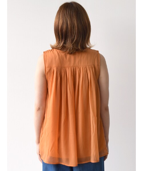w closet(ダブルクローゼット)の「スカラップレースチュニック(トップス・レディース・オフホワイト/オレンジ/カーキ・FREE)」の6枚目の写真