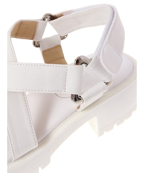 w closet（ダブルクローゼット）の「テープベルトスポサン（シューズ・レディース・ホワイト/ブラック・M/L）」の5枚目の写真