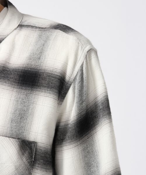 HARE（ハレ）の「チェックスキッパーシャツ5分袖（トップス・オフホワイト/ブラック/ボルドー・S/M）」の11枚目の写真
