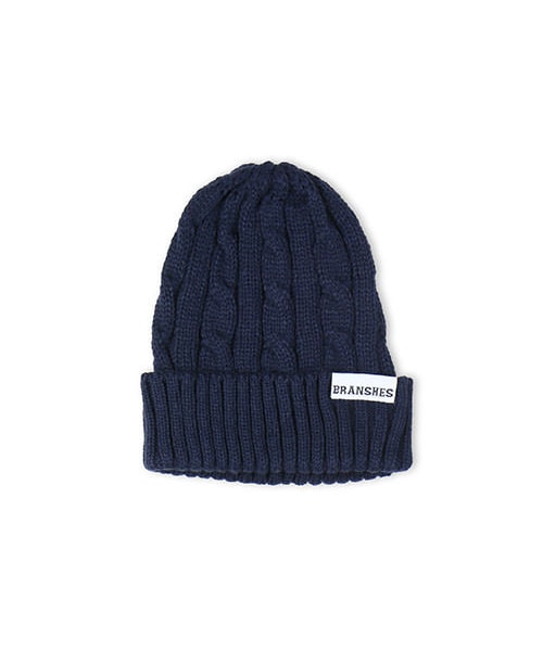 BRANSHES（ブランシェス）の「シンプルニットワッチ（ニットキャップ/ビーニー・キッズ・イエロー/ネイビーブルー/エンジ/ライトグレー・Ｓ～Ｍ）」の3枚目の写真