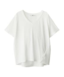 GRL | 異素材切替Vネックトップス(Tシャツ/カットソー)