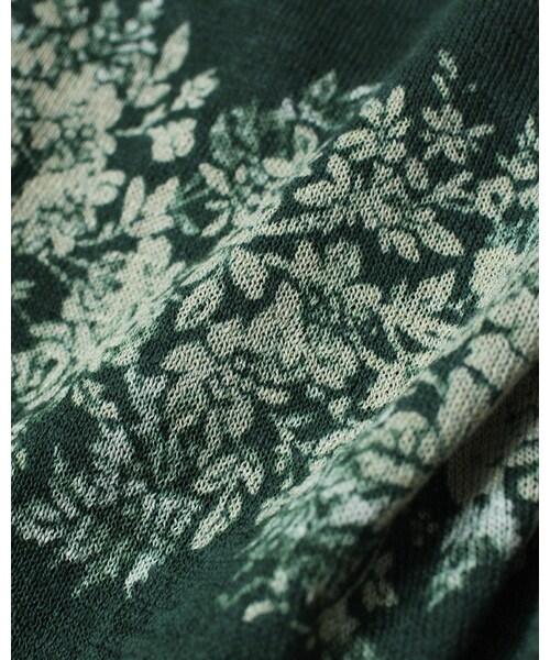 45R（フォーティファイブアール）の「ギマウォールフラワーボーダープリントキャミソール（トップス・レディース・シロベース/グリーンベース・2-M/3-L）」の10枚目の写真