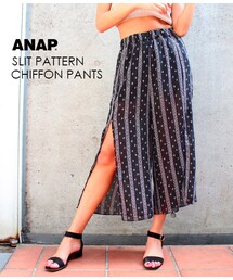 ANAP | スリット入り柄シフォンパンツ(パンツ)