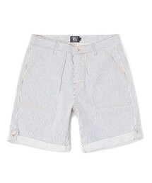ROMANTIC CROWN | STRIPE ROLLUP SHORTS_WHITE(その他)